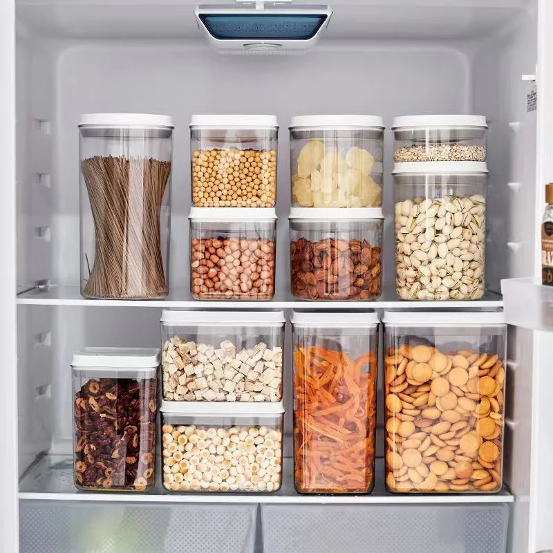 Vacuum Airtight Sealed Tank Press Grain Kitchen Refrigerator Storage of Snacks Dried Fruit Storage Box