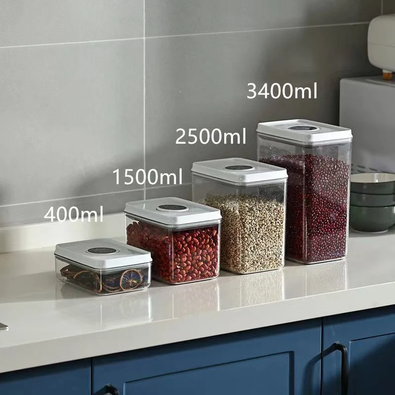 Vacuum Airtight Sealed Tank Press Grain Kitchen Refrigerator Storage of Snacks Dried Fruit Storage Box