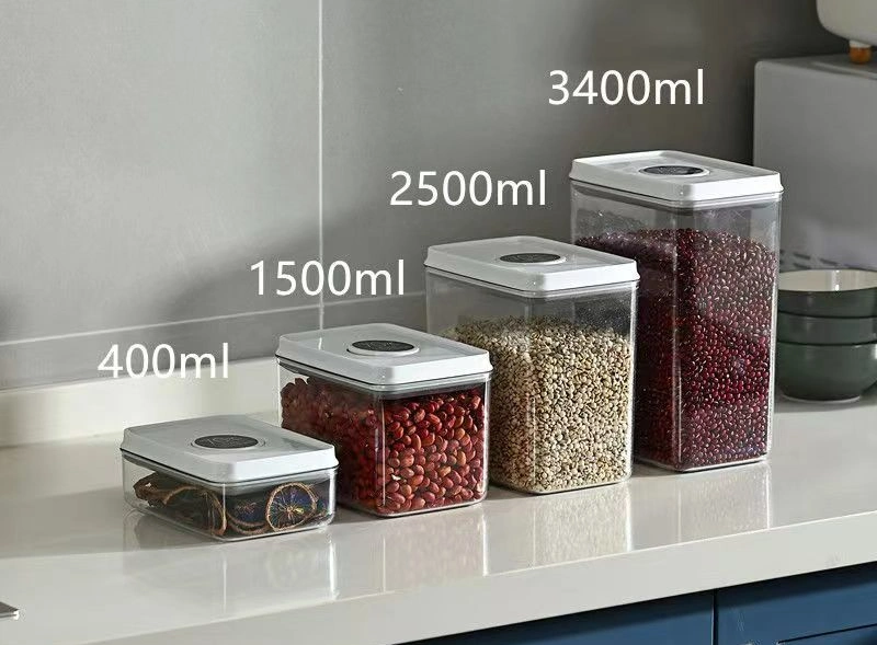 Vacuum Airtight Sealed Tank Press Grain Kitchen Refrigerator Storage of Snacks Dried Fruit Storage Box