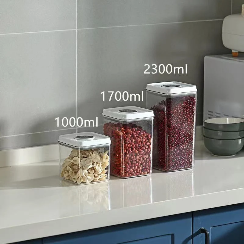 Vacuum Airtight Sealed Tank Press Grain Kitchen Refrigerator Storage of Snacks Dried Fruit Storage Box